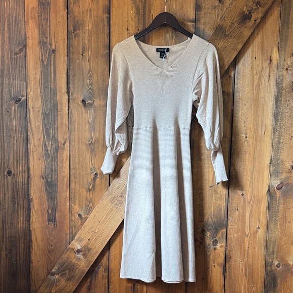Rachel Zoe Cream Long Sleeve Dress - Picture 1 of 4